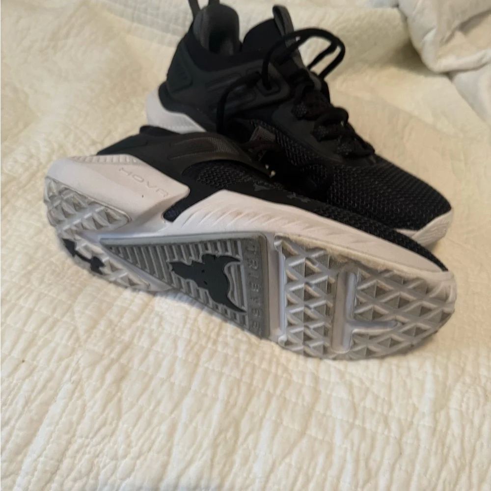 Under Armour Black and Gray Sneakers with Breathable Mesh